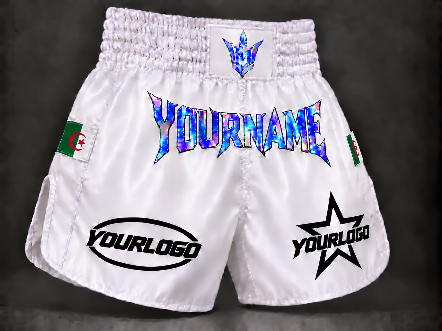 VM Fightgear Custom Holographic Kickboksshort – Naam, Logo & Vlag - Afbeelding 16
