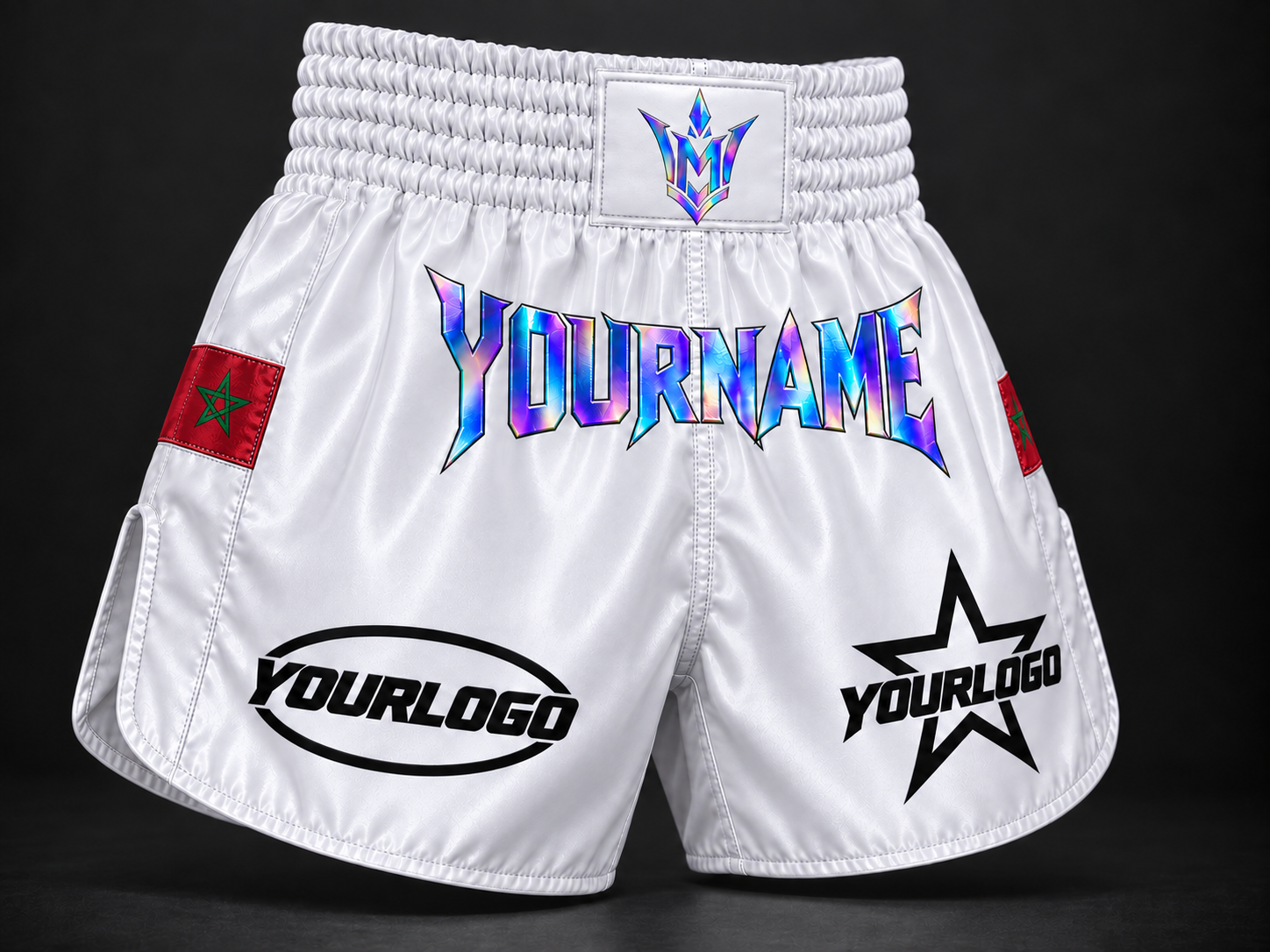 VM Fightgear Custom Holographic Kickboksshort – Naam, Logo & Vlag - Afbeelding 28