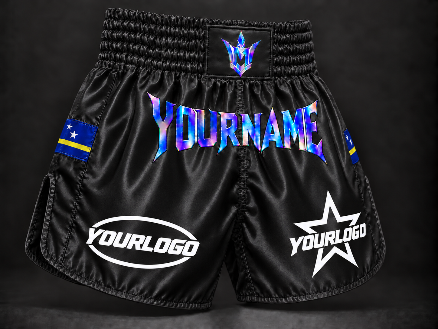 VM Fightgear Custom Holographic Kickboksshort – Naam, Logo & Vlag - Afbeelding 10