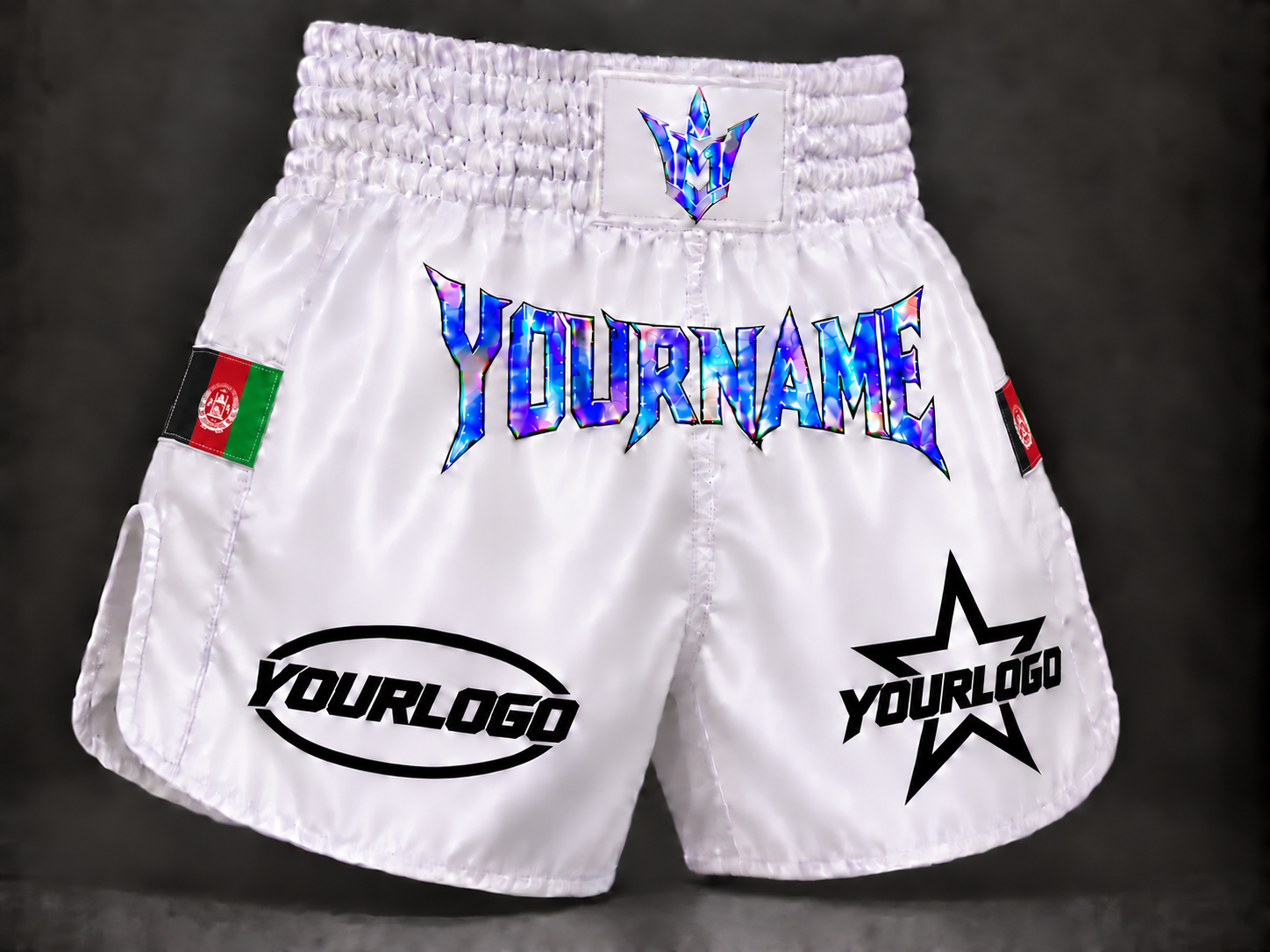 VM Fightgear Custom Holographic Kickboksshort – Naam, Logo & Vlag - Afbeelding 17